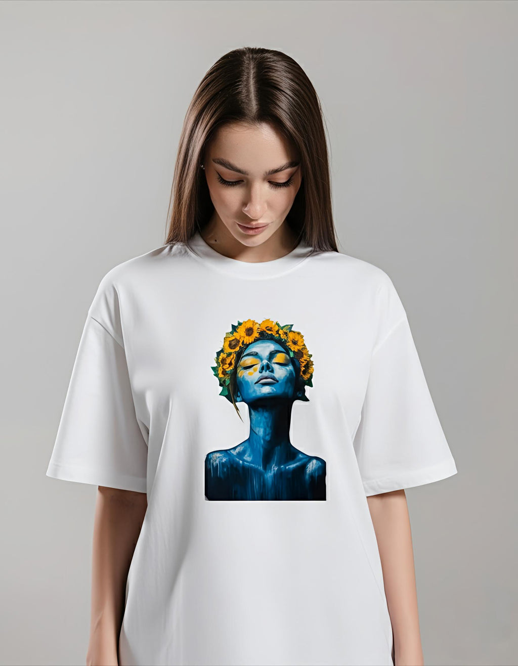 SDCB  /  Fashion   / ANGLE ROSE FACE'  OVERSIZED TEE