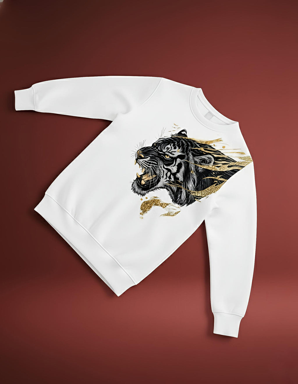 SDCB / Fashion / BLACK & GOLD TIGER GRAPHIC PULLOVER' SWEATSHIRT