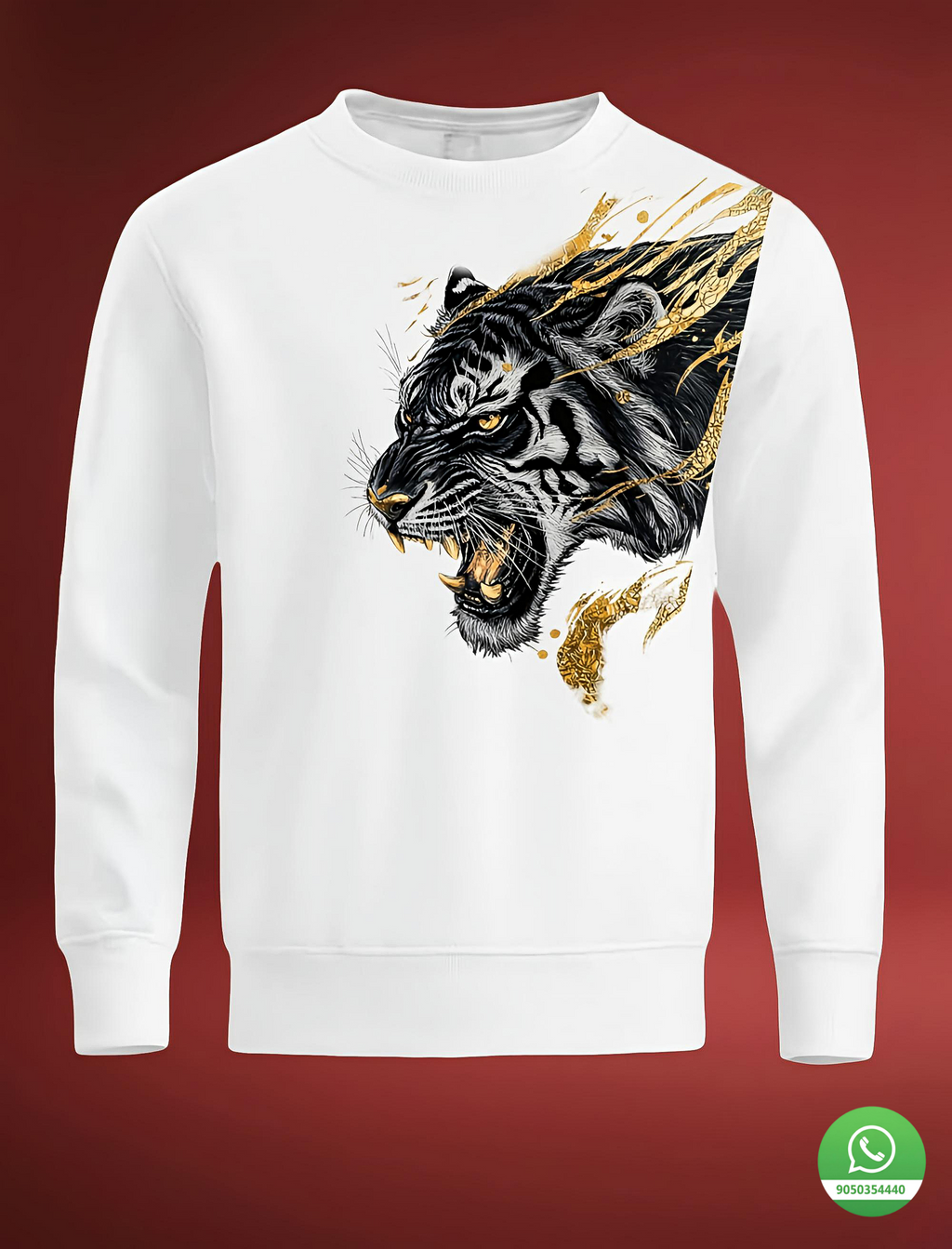 SDCB / Fashion / BLACK & GOLD TIGER GRAPHIC PULLOVER' SWEATSHIRT