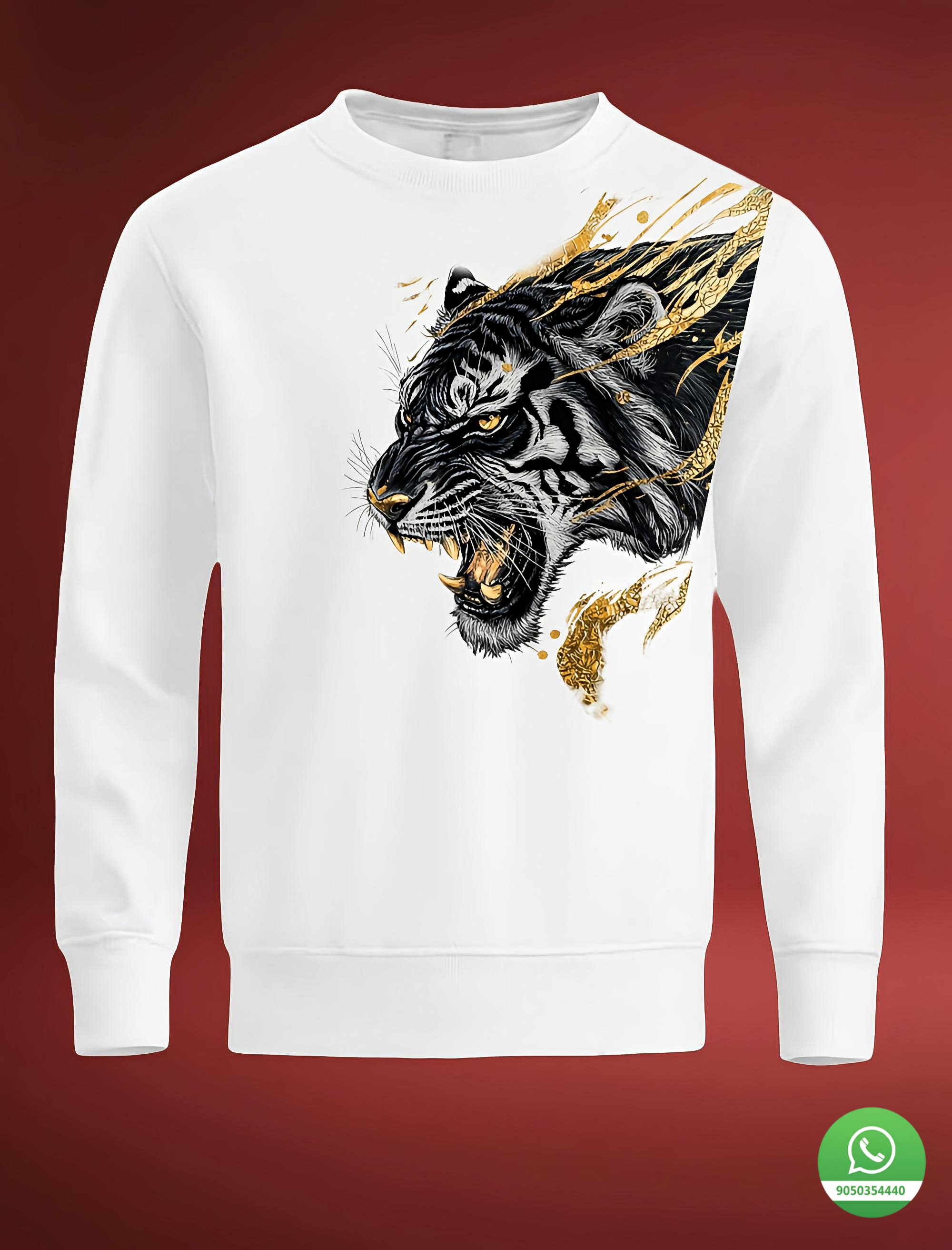 SDCB / Fashion / BLACK & GOLD TIGER GRAPHIC PULLOVER' SWEATSHIRT