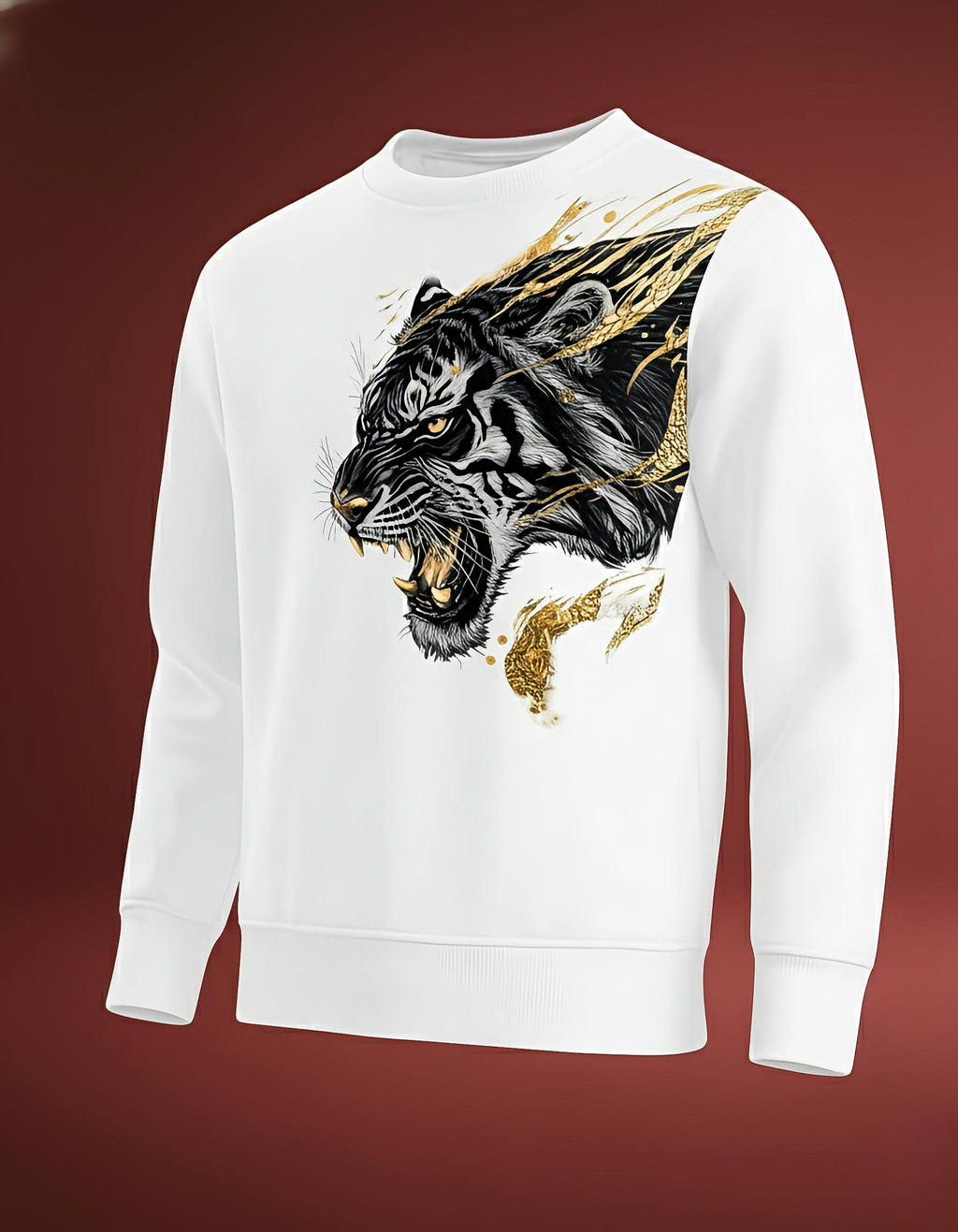 SDCB / Fashion / BLACK & GOLD TIGER GRAPHIC PULLOVER' SWEATSHIRT