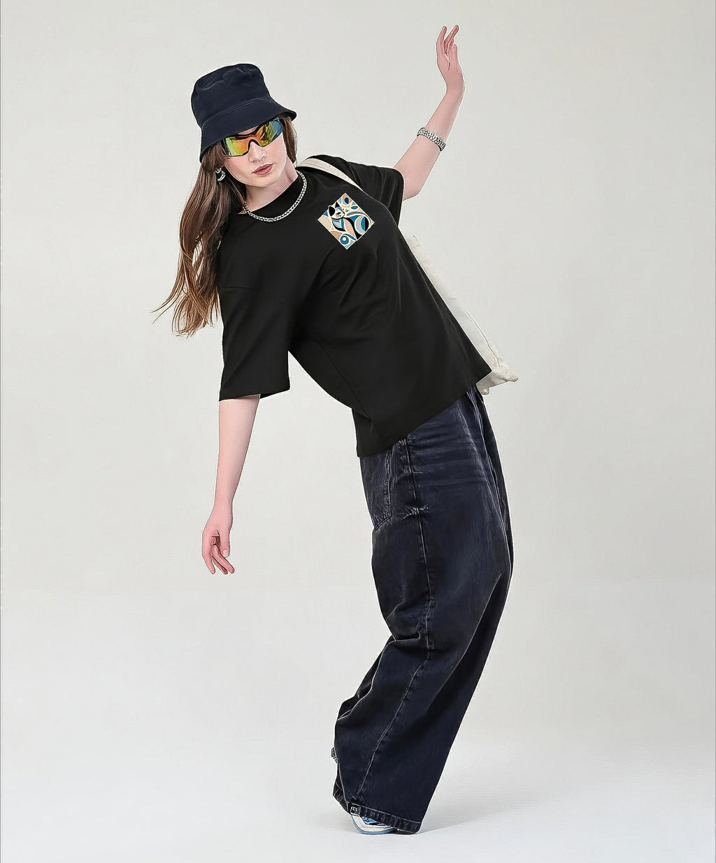 SDCB / Fashion / CAT SUN FACE'                 OVERSIZED TEE