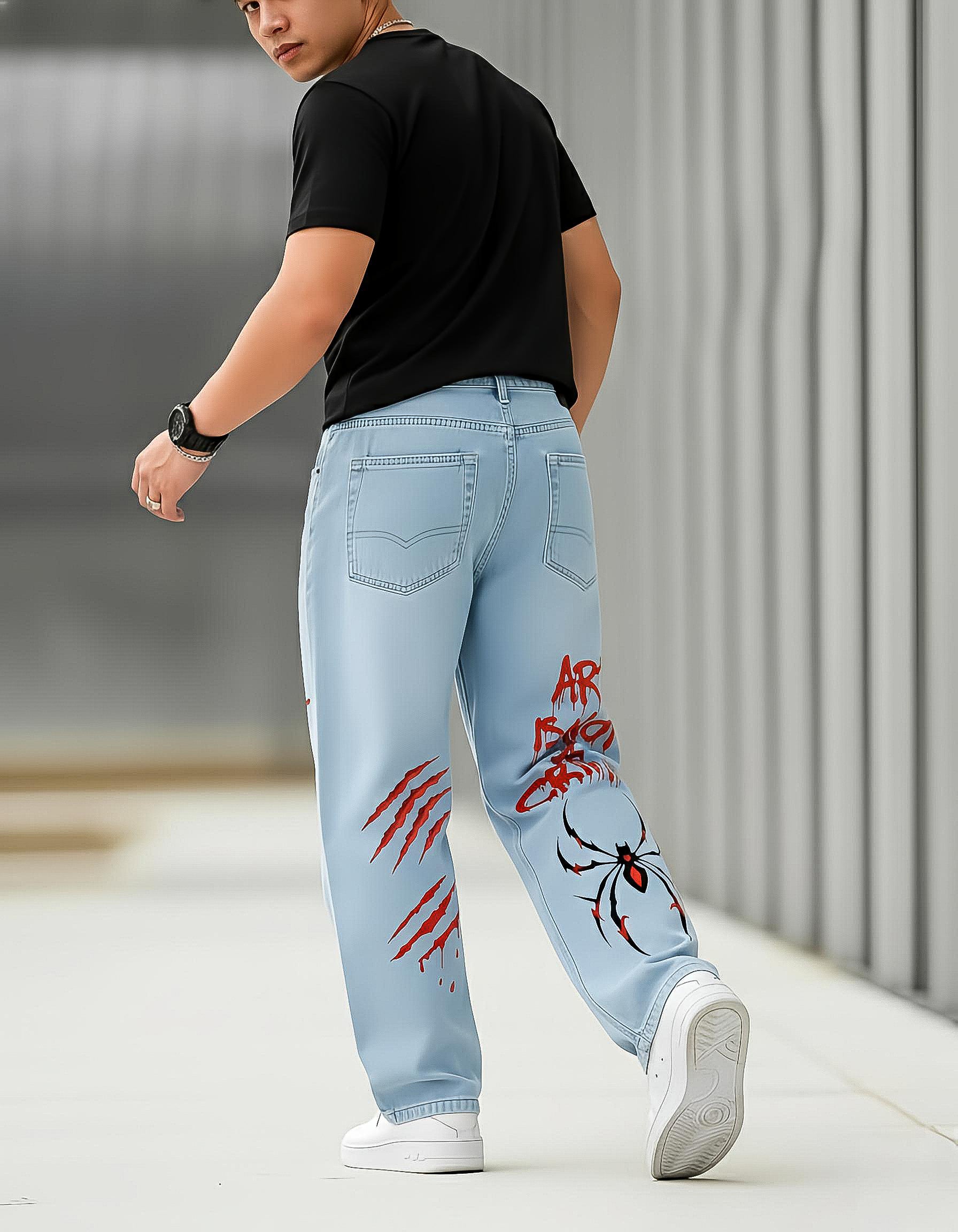 SDCB / Fashion / ART IS NOT A CRIME DESIGNER PRINTED DENIM'