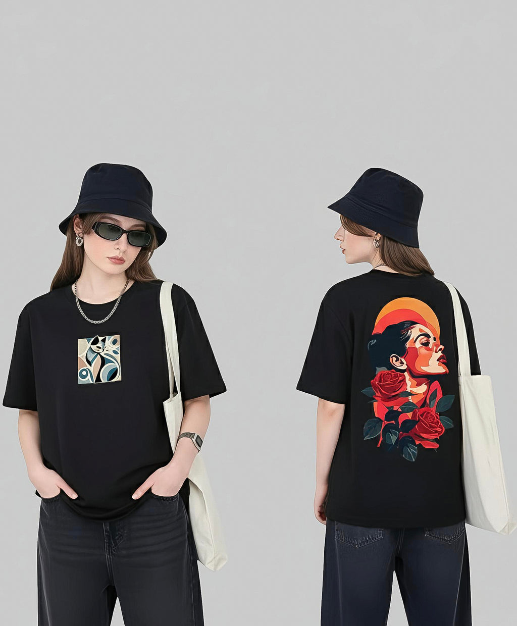 SDCB / Fashion / CAT SUN FACE'                 OVERSIZED TEE