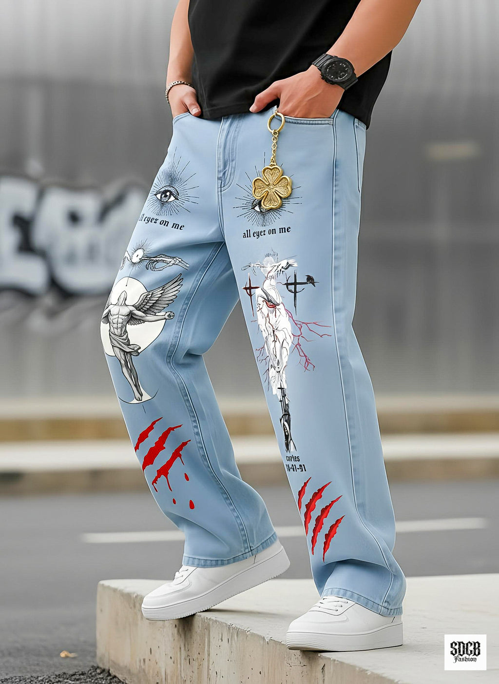 SDCB / Fashion / ART IS NOT A CRIME DESIGNER PRINTED DENIM'